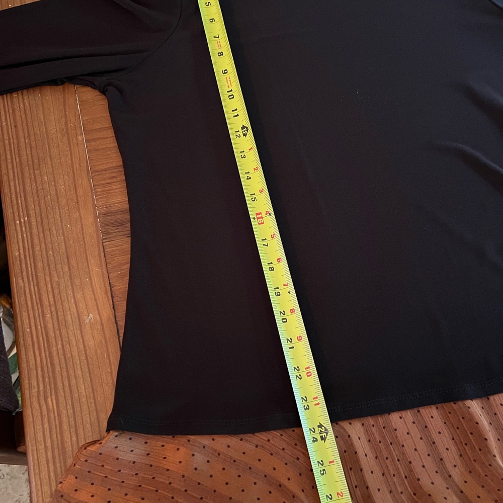 Susan Graver Brown Liquid Knit Top -  Beautiful trim in copper color. - Picture 8 of 9